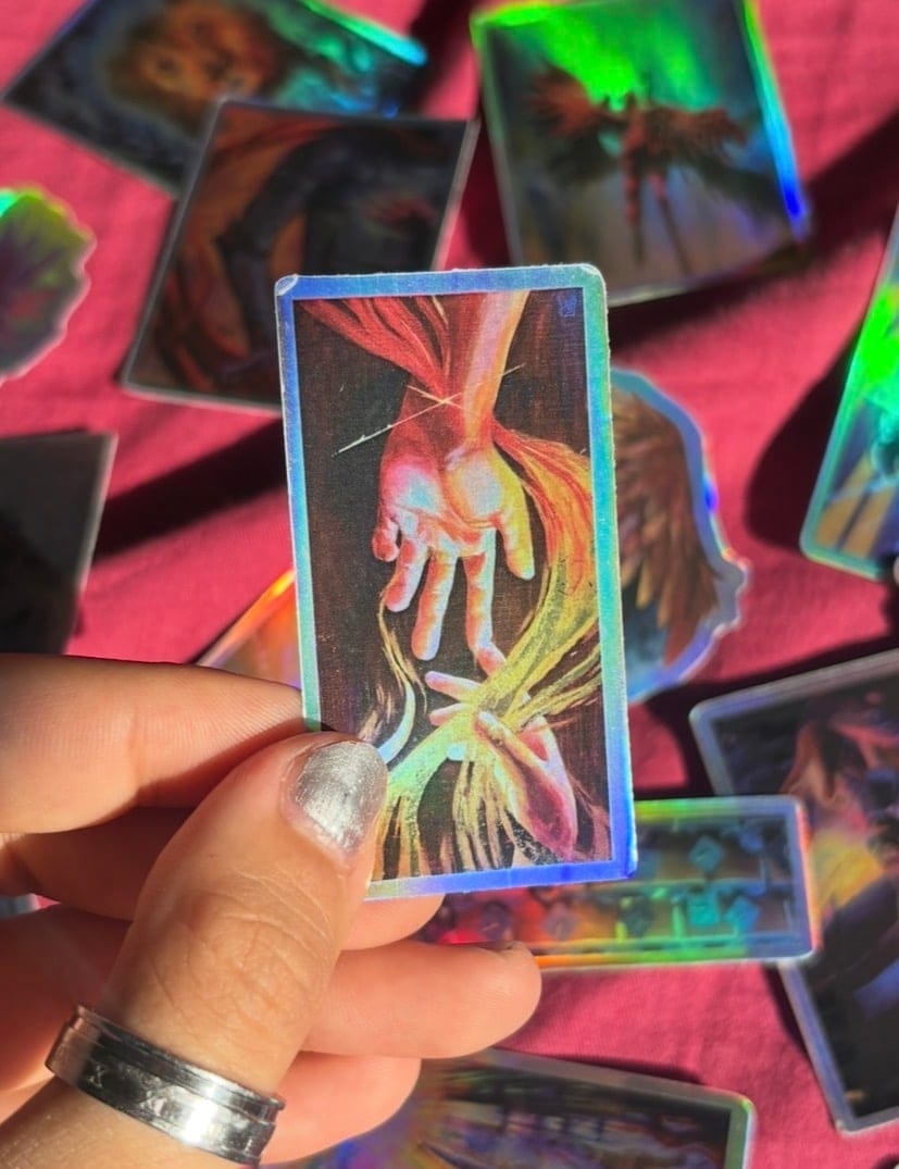 "The Touch that Saves" Holographic Sticker